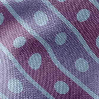 Double Purple Dotted Lines Waterproof Canvas