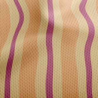 Two-Color Stripes Athletic Mesh Flat Back