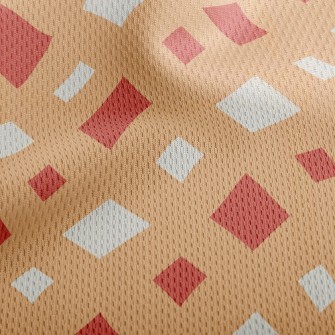 Large And Small Rhombus Athletic Mesh Flat Back