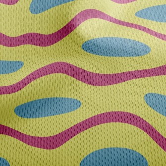 Psychedelic Waves Athletic Mesh Flat Back