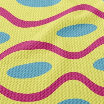 Psychedelic Waves Birdseye Piqué