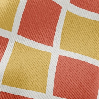 Two-Color Checkerboard Rhombus Standard Corduroy