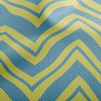 Two-Color Zigzag Waves Athletic Mesh Flat Back