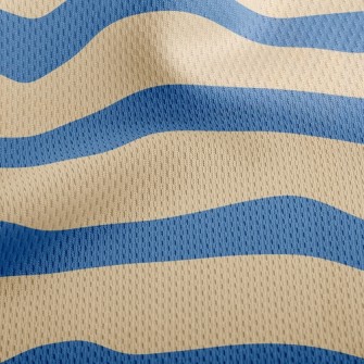 Navy Stripes Athletic Mesh Flat Back
