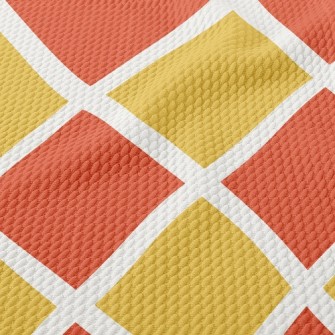 Two-Color Checkerboard Rhombus Birdseye Piqué