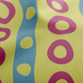 Simple Circle Point Athletic Mesh Flat Back