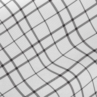 Black And White Plaid Pattern Twill