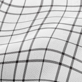 Black And White Plaid Pattern Performance Linen