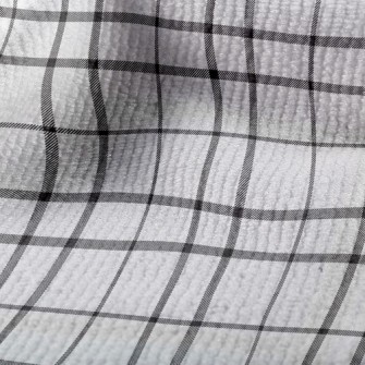 Black And White Plaid Pattern Terry