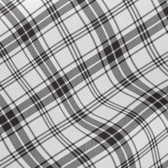 Black And White Plaid Pattern Twill