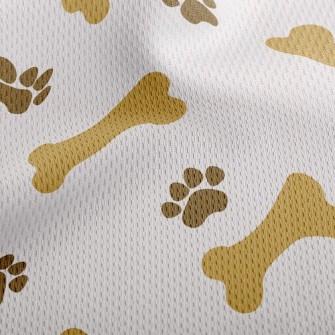 Minimalistic Bone Footprints Athletic Mesh Flat Back