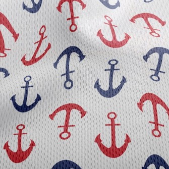 Upside Down Anchor Athletic Mesh Flat Back