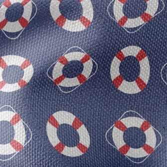 Red And White Lifebuoy Waterproof Canvas