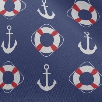 Life Buoy And Anchor Chiffon