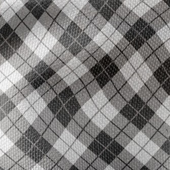 Black And White Gray Line Squa Waterproof Canvas