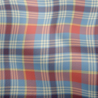 Red And Blue Plaid Pattern Dobby