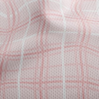 Pink Simple Lines Athletic Mesh Flat Back