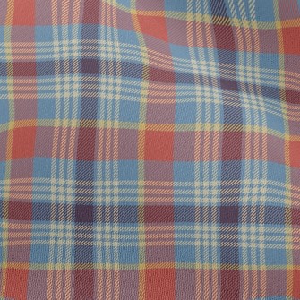 Red And Blue Plaid Pattern Chiffon
