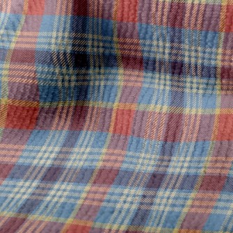 Red And Blue Plaid Pattern Terry