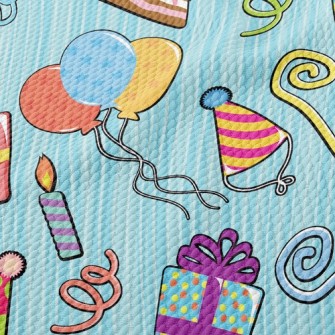 Happy Birthday Party Birdseye Piqué