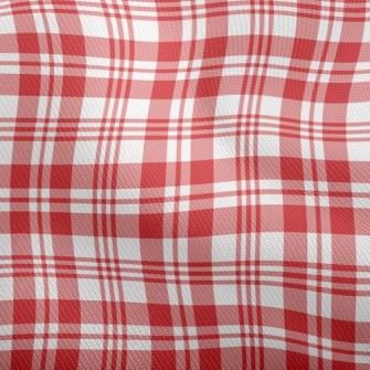 Red Striped Checkered Dobby