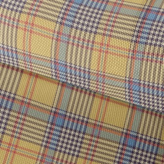 Yellow And Blue Plaid Pattern Waterproof Oxford