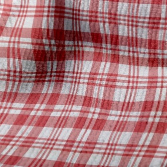 Red Striped Checkered Terry