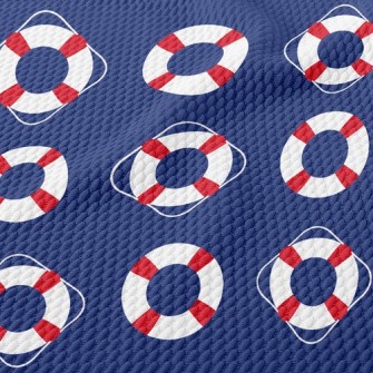 Red And White Lifebuoy Birdseye Piqué