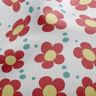 Vibrant Little Flower Athletic Mesh Flat Back