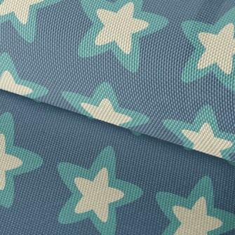 Two-Color Stacked Stars Waterproof Oxford