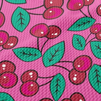 Petite Cherry Birdseye Piqué