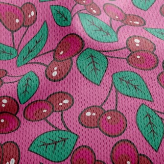 Petite Cherry Athletic Mesh Flat Back