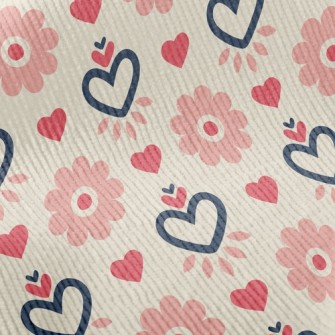 Love Pink Flower Standard Corduroy