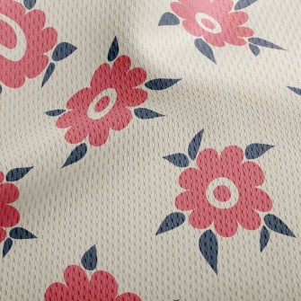 Small Beautiful Flowers Athletic Mesh Flat Back