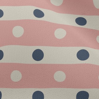 Polka Dot Horizontal Stripes Chiffon