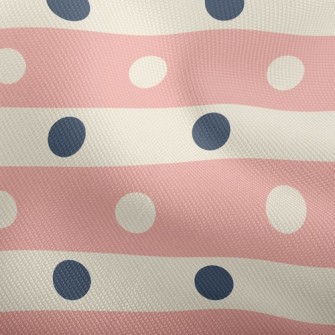 Polka Dot Horizontal Stripes Dobby