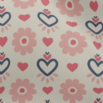 Love Pink Flower Chiffon