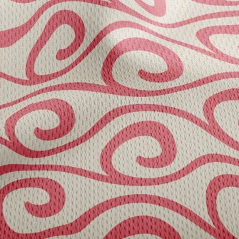 Full Page Swirl Athletic Mesh Flat Back