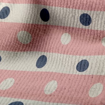 Polka Dot Horizontal Stripes Terry