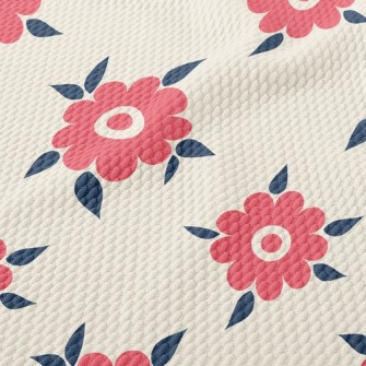 Small Beautiful Flowers Birdseye Piqué