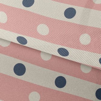 Polka Dot Horizontal Stripes Waterproof Oxford