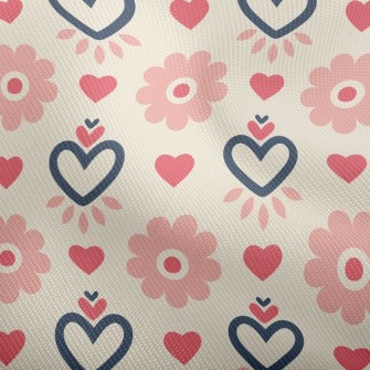 Love Pink Flower Dobby