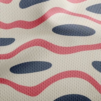 Polka Dot Wave Athletic Mesh Flat Back