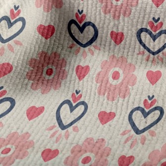 Love Pink Flower Terry