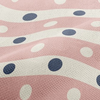 Polka Dot Horizontal Stripes Performance Linen