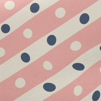 Polka Dot Horizontal Stripes Twill