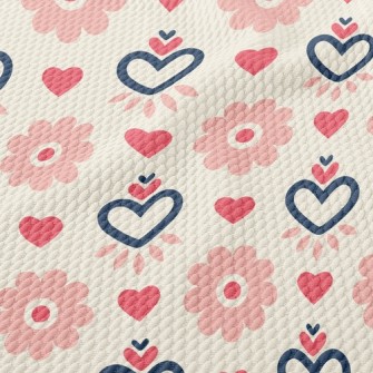 Love Pink Flower Birdseye Piqué