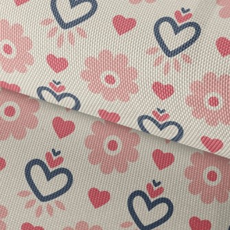 Love Pink Flower Waterproof Oxford