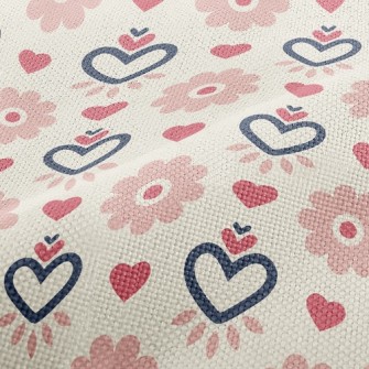 Love Pink Flower Performance Linen