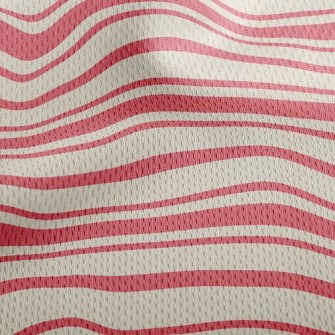 Thick And Thin Stripes Athletic Mesh Flat Back